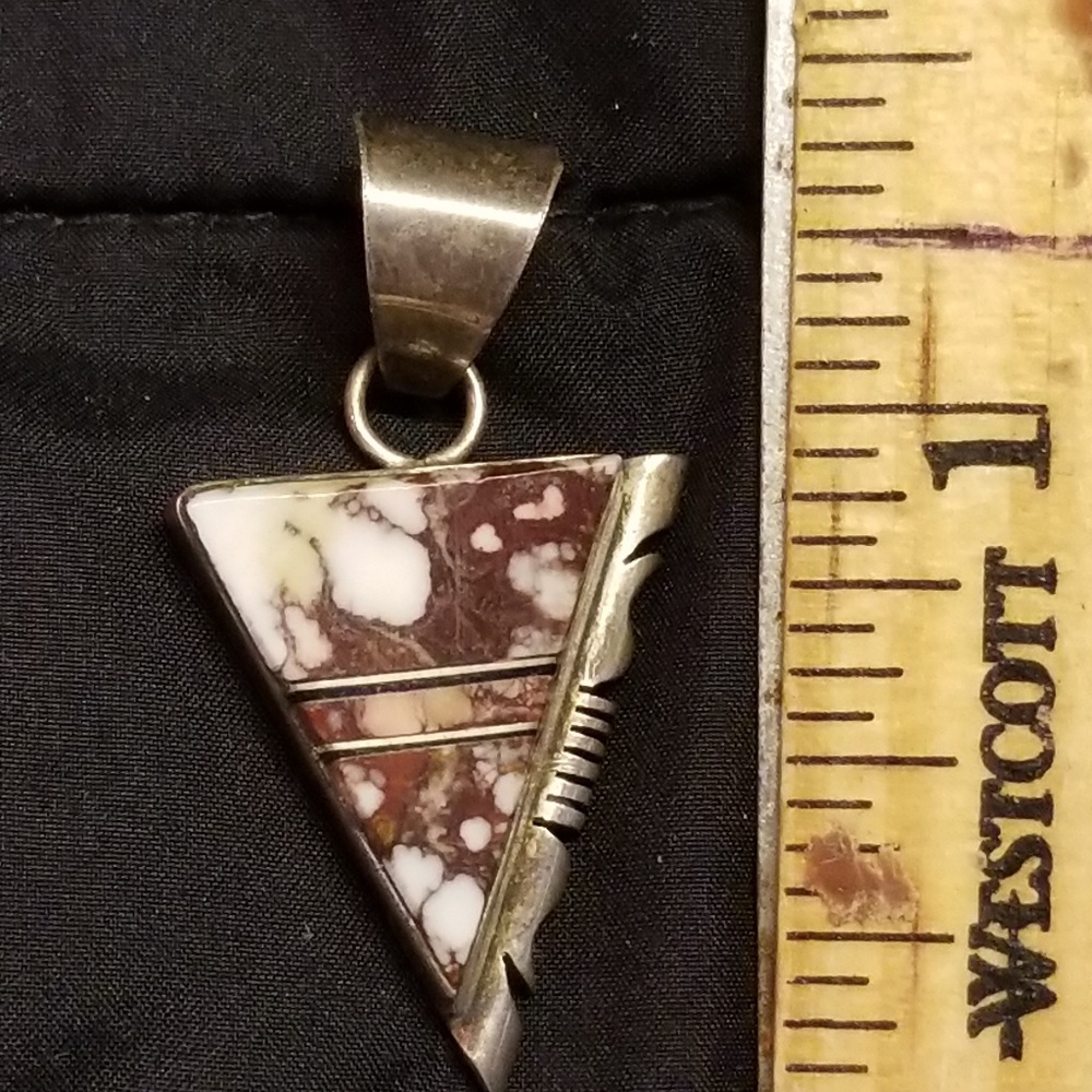 Crazy Horse Stone Pendant Sterling Silver